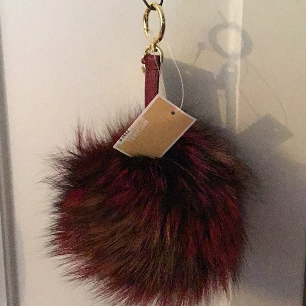 MK’s real fox fur puff keychain